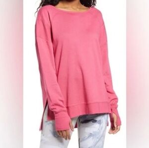 Sweaty Betty After Class Oversized Sweatshirt In Pink Size XS